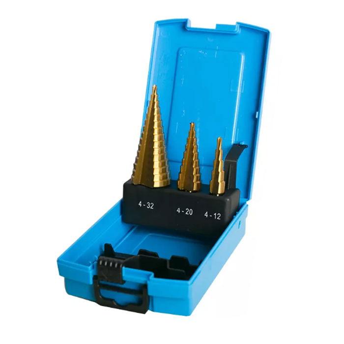 FIXTEC FSDK-3 3PCS STEP DRILL BIT SET 4-12MM,4-20MM,4-32MM