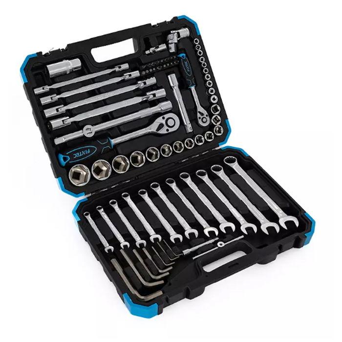 FIXTEC SOCKET SET 77 PCS 1/4'' -1/2''