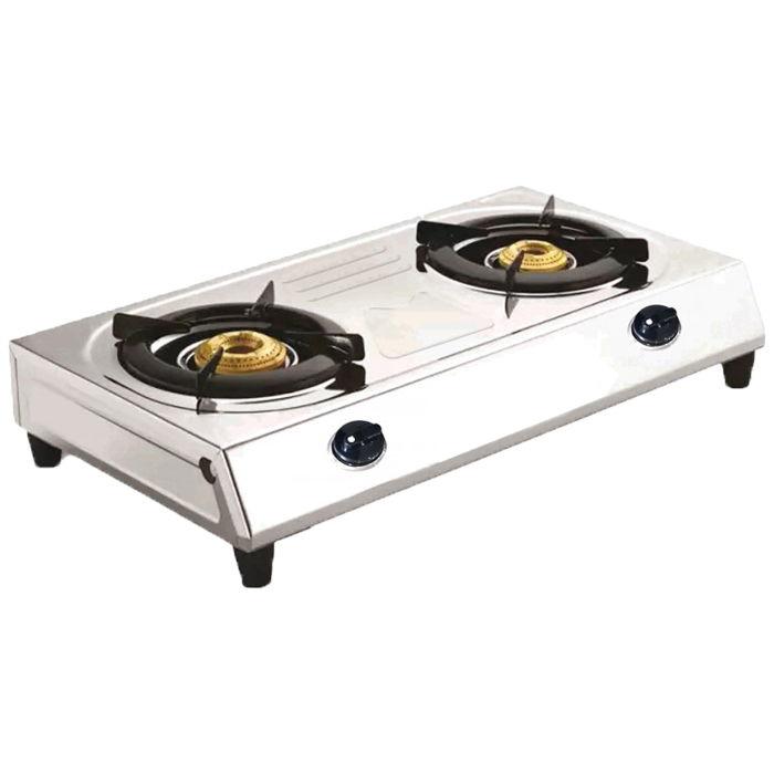 GAS COOKER -DOUBLE BURNER-NONSTICK & BLACK COLOUR CAST IRON BURNER
