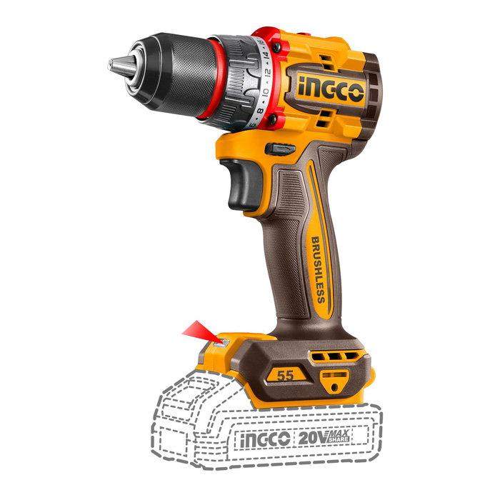 INGCO COMPACT BRUSHLESS CORDLESS DRILL