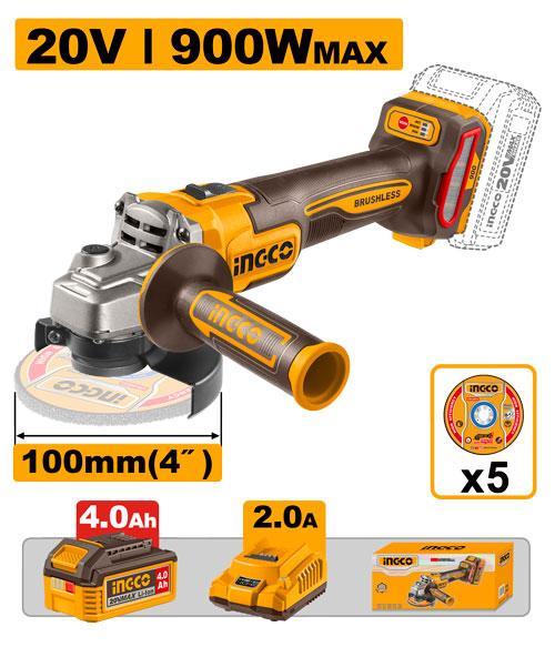 INGCO CORDLESS ANGLE GRINDER