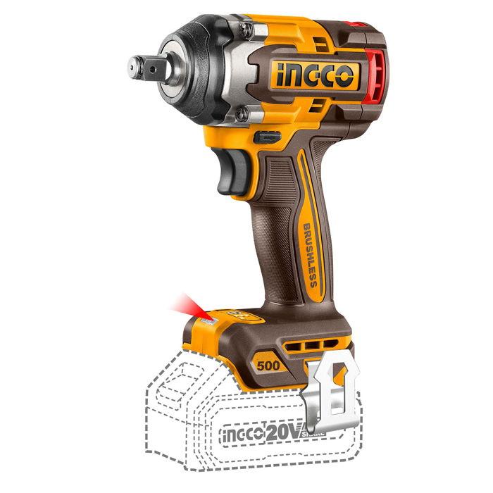 INGCO CORDLESS IMPACT WRENCH-BRUCHLESS MOTOR-20-500NM