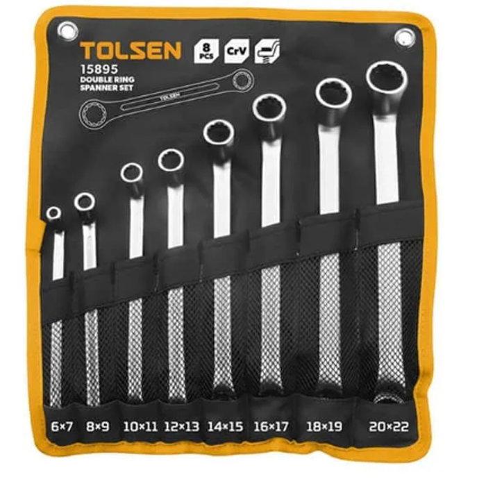 TOLSEN RING SPANNERS SET 6-22MM