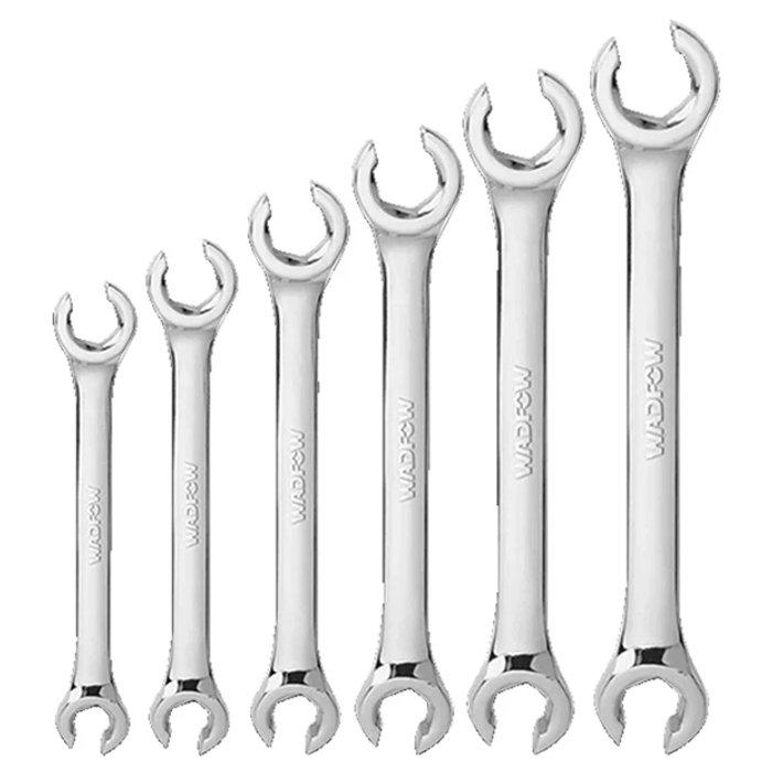 WADFOW 6PCS FLARE NUT OPEN RING WRENCH SET